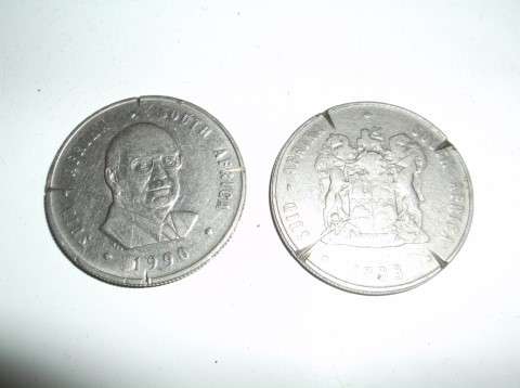 SOUTH AFRICAN R1 COINS 1988 AND 1990